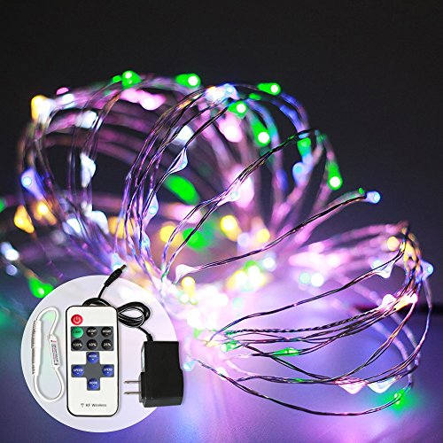 16ft 50 Led Multi Color (rgb-white) Outdoor Led String Lights Waterproof Dimmable Led Decorative Lights For Patio