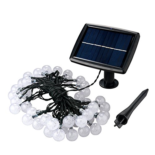 Accmor Outdoor Solar Led String Lightsndash 31ft 50 Led Globe Fairy Lights Super-bright Waterproof Crystal Ball