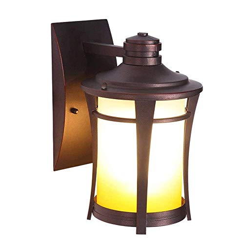 Mopoq Creative Waterproof Glass Wall Lantern Outdoor Die-cast Aluminum Wall Light European Style Antirust Bracket Light Aisle Street Balcony Villa Patio Illumination Decorative Wall Sconce