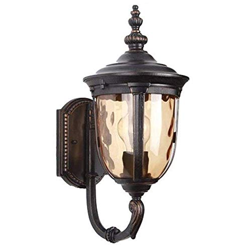 Mopoq European Retro Outdoor Wall Light Waterproof Glass Wall Lantern Aluminum External Walll Lamps Personality Home Villa Garden Patio Bracket Light Decorative Wall Sconce