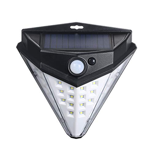 Lossky AC220V 7W E27 LED Globe Bulb 32 LEDs Diamond Shape Solar Lamp PIR Motion Sensor Wall Lights Waterproof IP44 Sensing Mode Mounting Night Secury Lighting for Garden Driveway