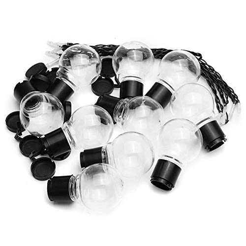 Nrthtri smt AC 220V 25M 5M Outdoor Waterproof Warm White LED Globe Bulb String Light for Patio Garden Home Decor Ask Size  25M