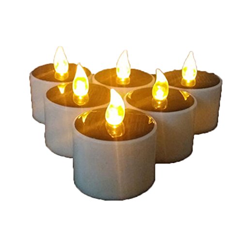 Solar Powered Led Candle Wedding Decoration Romantic Warm White Tea Light Pack of 6