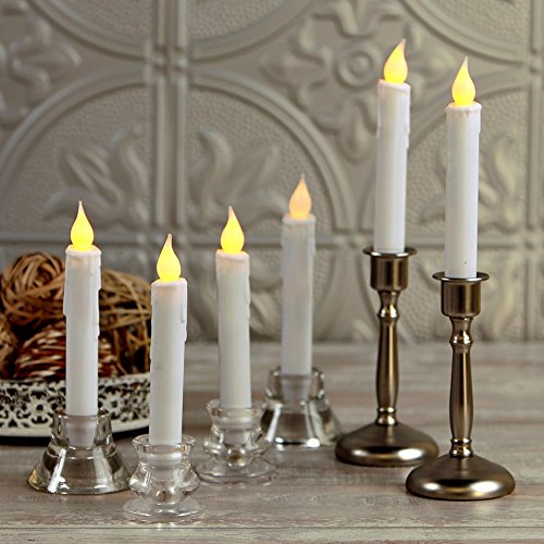 12PCS Creative LED Smokeless Illuminating Candles Sleeping Lamp Warm Nightlight Home Decor warm white small size
