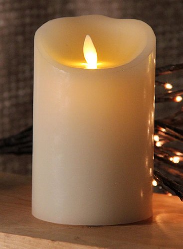5&quot Ivory Luminara Flickering Flameless Led Lighted Outdoor Pillar Candle