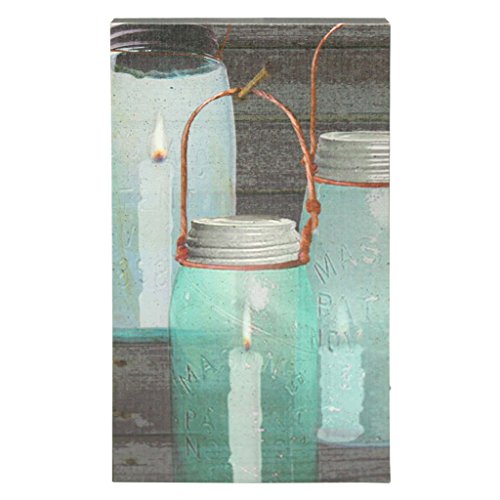 Ohio Wholesale 36985 - 16-12&quot X 10&quot X 1-12&quot -quotcanning Jar Candles&quot Battery Operated Led Lighted Canvas batteries