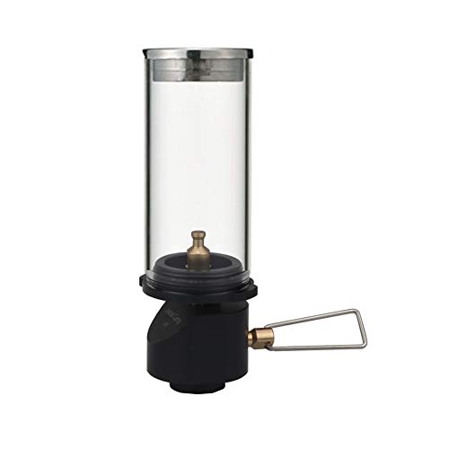 Alician Gas Camping Lantern Camp Equipment Gas Candle Lights Lamp for Outdoor Tent Hiking Emergencies Black