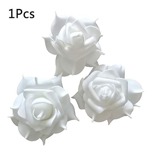 Wodwad 1pc Romantic Rose Flower Flameless Candle Lights Lamp for Wedding Party Christmas Home Decor