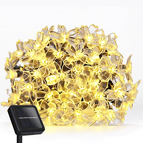 Solar Led String Lights Addlon Garden Decorative Lighting23ft7m 50 Led 8work Modesblossom Ambiance Lighting