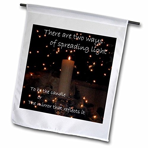 3dRose fl_23655_1 Inspirational Candle Garden Flag 12 by 18-Inch