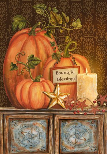 Fallquotpumpkins By Candlelight&quot Country Garden Flag