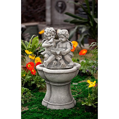 Jeco Cherub Water Fountain With Led Light