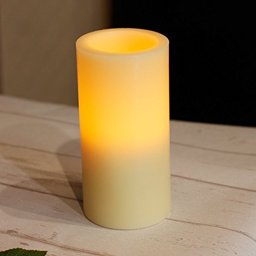 Home Impressions 3 X 6&quot Flameless Pillar Led Candle Light With Timer Ivoryvanilla Scent