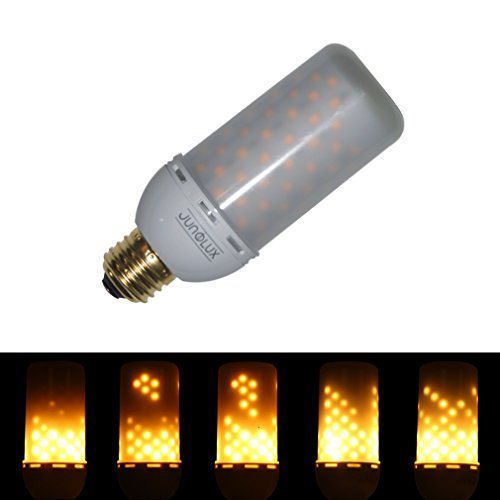 JUNOLUX LED Lighting Bulbs Super Warm White Flame Light Burning Effect Decorative Fire Flickering SimulationPack of 1