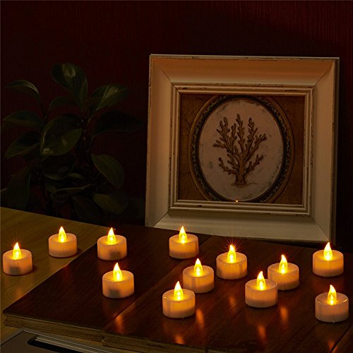 Led Flikering Tealight Candles Agptek 6 Pack Flickering Flashing Flameless Led Tealight Candlesbattery Operated