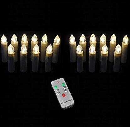 Hanperal 20 Pcs Led Flameless Taper Candles With Remote for Home Decoration christmas Holiday