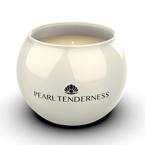 Scented Candles - White Pearl All Natural Soy Candles Strong Fragrance of English pear Candle Premium Pearl Finish Candles Glass Gift Boxed Home Decor Aromatherapy Candles