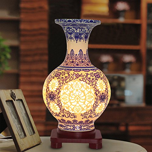 Chinese vintage style Ceramic Table Lamp for home decoration wedding gift