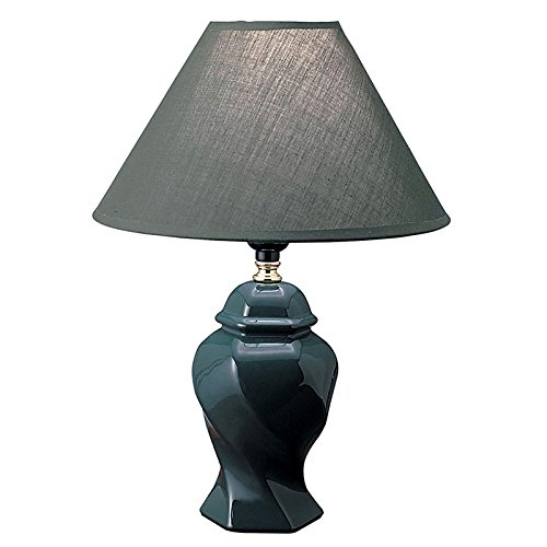 Ore International 15&quoth Ceramic Table Lamp - Green