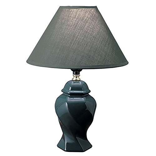 Ore International 15&quoth Ceramic Table Lamp - Green