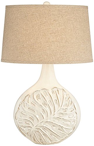 Palmier Milk Ivory White Ceramic Table Lamp