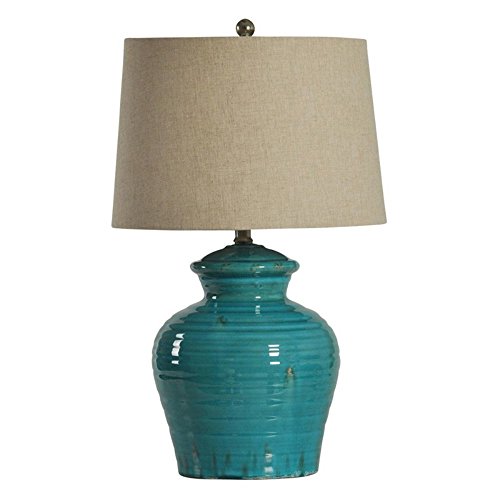 Stylecraft Turquoise Ceramic Jug Table Lamp