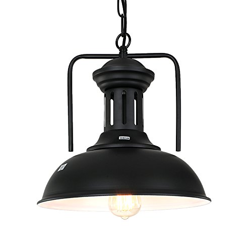 Pauwer Pendant Light Industrial Metal Barn Pendant Light with DomeBowl Shade Nautical Pendant light with Adjustable Chain