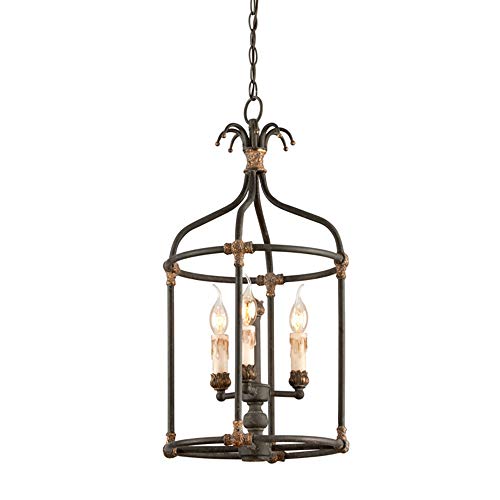 Durable 34 69cm American Vintage Chandelier Personality to Do The Old Cage Chandelier Lamp Dining Room Lighting 3-Light Safe