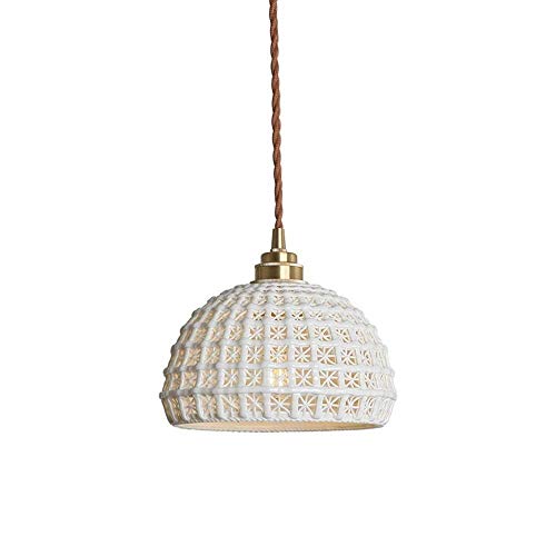 HIZLJJ Chandeliers Dining room lighting fixtures hanging lighting fixtures farmhouse lighting Ceramic Plug in Pendant Light FixtureOnOff Dimmable Switch for Kitchen Table Dining Room Bedroom Entrywa