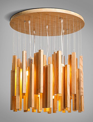 WCG New Modern Contemporary Decorative Design Wooden Ceiling Light Dinning RoomLiving RoomBedroom Chandelier  110-120v
