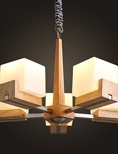 WCG New Modern Contemporary Decorative Design Wooden Ceiling Light Dinning RoomLiving RoomBedroom Chandelier  220-240v