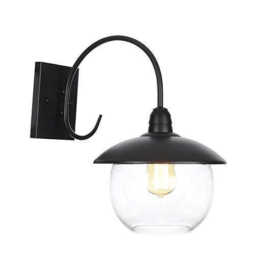 Boutique Decorative LightingWall Light Nordic Loft Outdoor Wall Lamp Waterproof Wrought Iron Glass Lamparas De Pared Retro Lighting for Courtyard Porch Color  A