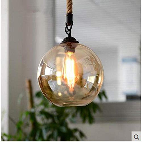 Modern Lighting American Personality Hemp Rope Retro Lighting bar Restaurant Light Creative Glass Clothing Store Chandelier