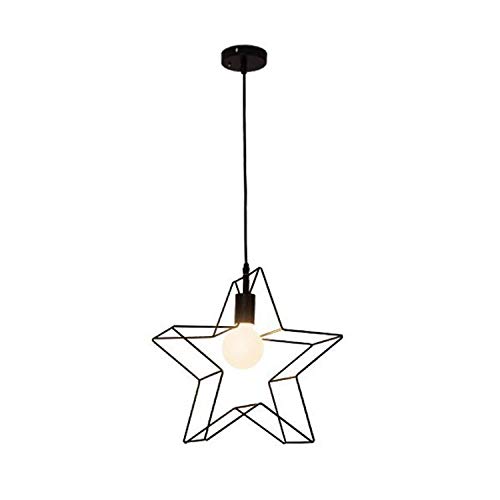 Modern Minimalist Chandelier Simple Wrought Iron Chandelier Cafe bar Retro Lighting Balcony Restaurant Wrought Iron Five-Pointed Star