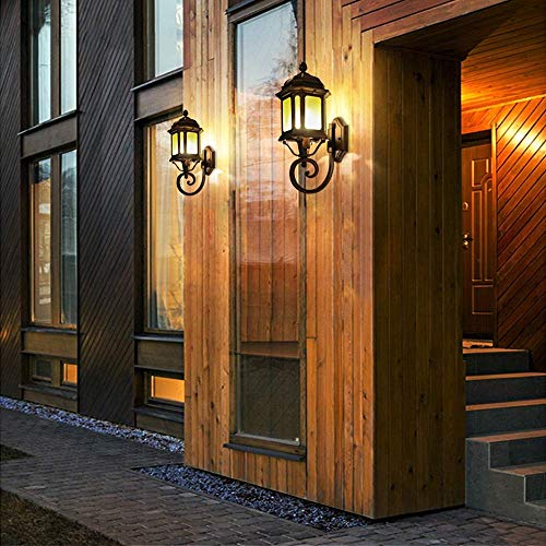 Wall Lantern Crystal Wall Lamp Mirror Front Light Industrial Outdoor Wall Lighting Retro Aluminum Glass Lighting Wall Lamp Retro Lighting E27 Villa Patio Community Garden Lighting Wall Sconces MM