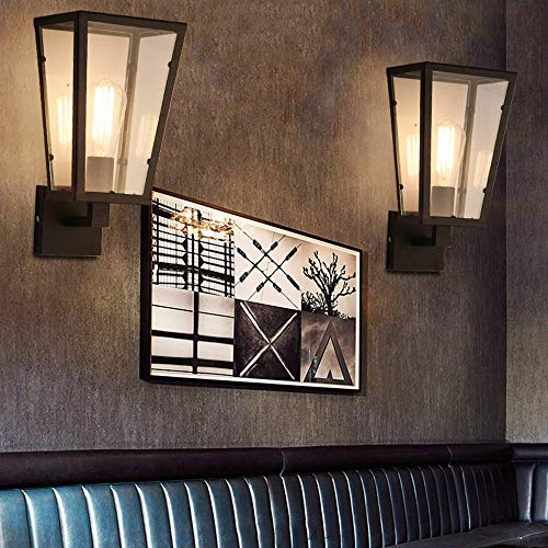 Wall Lantern Crystal Wall Lamp Mirror Front Light Lighting Retro Glass Lighting Wall Sconce Lighting Lamp Retro Lighting Iron Single Head Wall Lighting Lantern E27 Lamp Head Outdoor Lighting Exhibiti