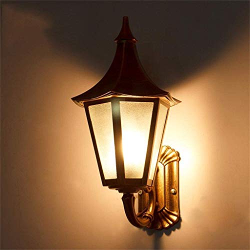 YUHAO Retro Lighting Candlestick Retro Outdoor Outdoor Waterproof Balcony Driveway Yard Wall Lamp