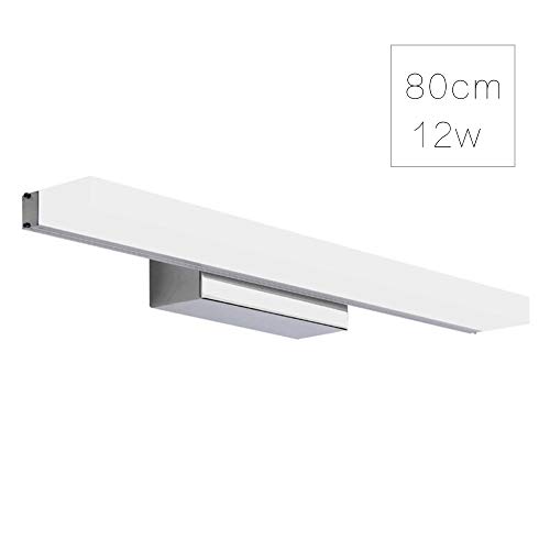 Lucky Monet 32 12W Modern LED Vanity Light Fixtures Stainless Steel Mirror Front Lamp Cold White 6000K for Bathroom Bedroom