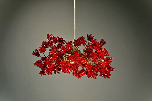 Lamp Shades - Romantic Red Flowers - Pendant lighting - Light Shade - Ceiling Lights for Bedroom lighting - Dining room lighting - Kitchn lighting Home Decorations