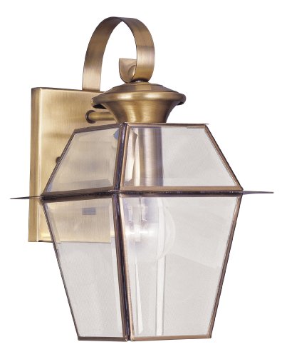 Livex Lighting 2181-01 Westover 1-light Outdoor Wall Lantern Antique Brass