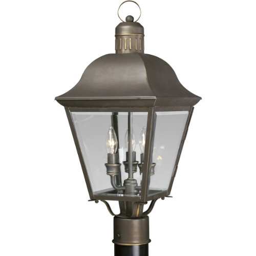 Progress Lighting P5487-20 3-light Andover Post Lantern Antique Bronze