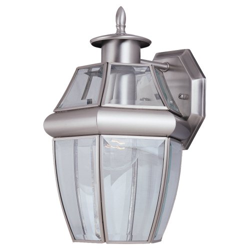 Sea Gull Lighting 8038-965 Single-light Lancaster Medium Outdoor Wall Lantern Clear Beveled Glass And Antique