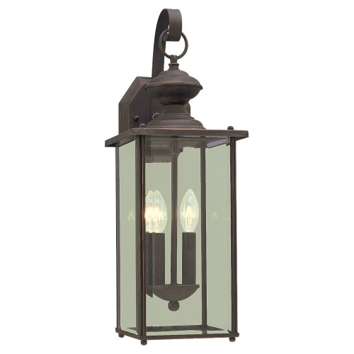 Sea Gull Lighting 8468-71 Outdoor Sconce With Clear Beveled&nbspglass Shades Antique Bronze Finish