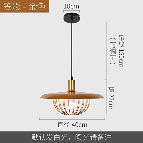 Chandelier - Nordic Living Room Chandelier Modern Minimalist Atmosphere Wrought Iron Dining Room lamp LED Personality Bedroom ChandelierSingle Head Gold_Without Light Source