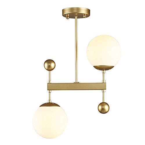 HEMFV Modern Minimalist Style Personality Creative Bar Table Dining Room Lamp Dining Table Glass Hanging Lamps Color  Gold