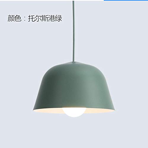 Living Room Dining Room lamp Modern Minimalist Personality Creative Color Dining Table Living Room Single Head Restaurant lamp ChandelierGreen_30cm