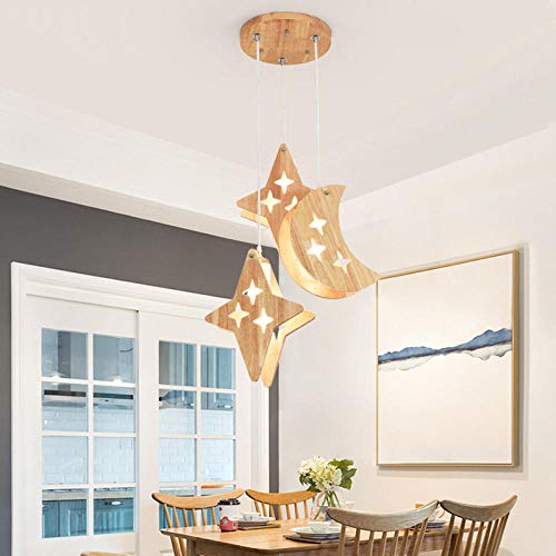 Modern Minimalist Dining Room lamp Three Head Personality Wooden Modern Minimalist Dining Room lamp Home Bedroom Corridor led Chandelier