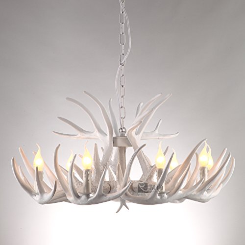 Haixiang Elk Antlers Ceiling Light Resin Snow White Chandelier Modern Pendant Lamp For Hall Dinning Room Restaurant