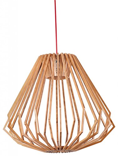 Parrot Uncle Handmade Wood Ceiling Lighting Weaved Cage Shape Plywood Pendant Lights For Dinning Room
