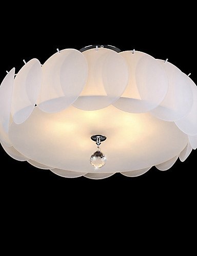 Ssby 5 Light Glass Chandelier Modern Pendant Light Dinning Room Living Room Family Room Bedroom  110-120v-white